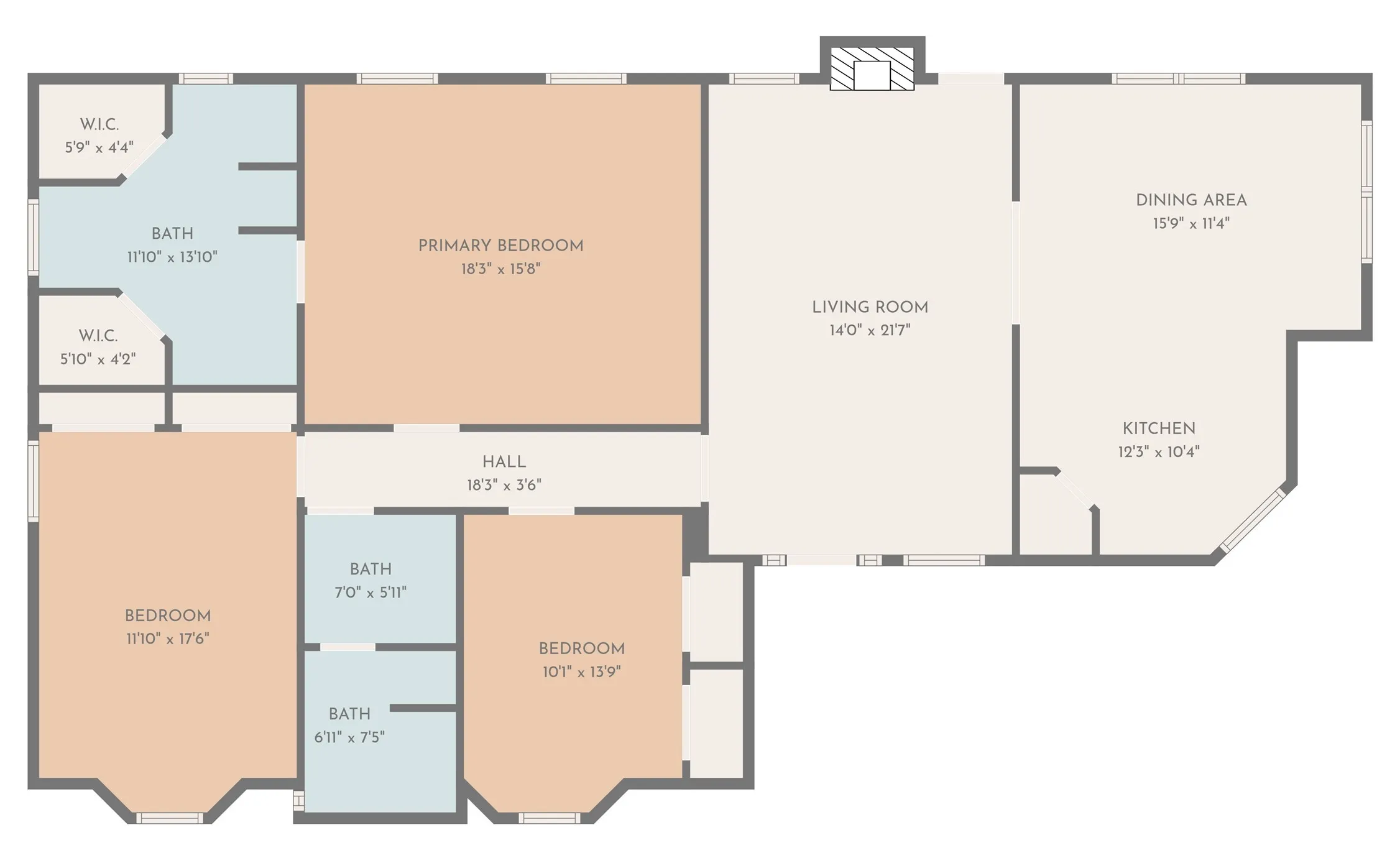 Approx 1713 SF 3 bed / 2 bath
