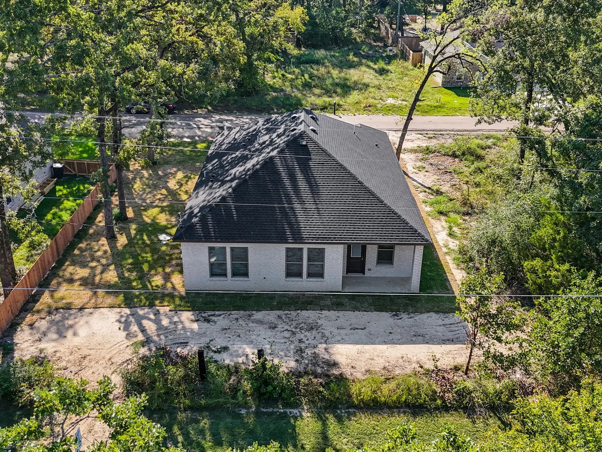 View from above of property