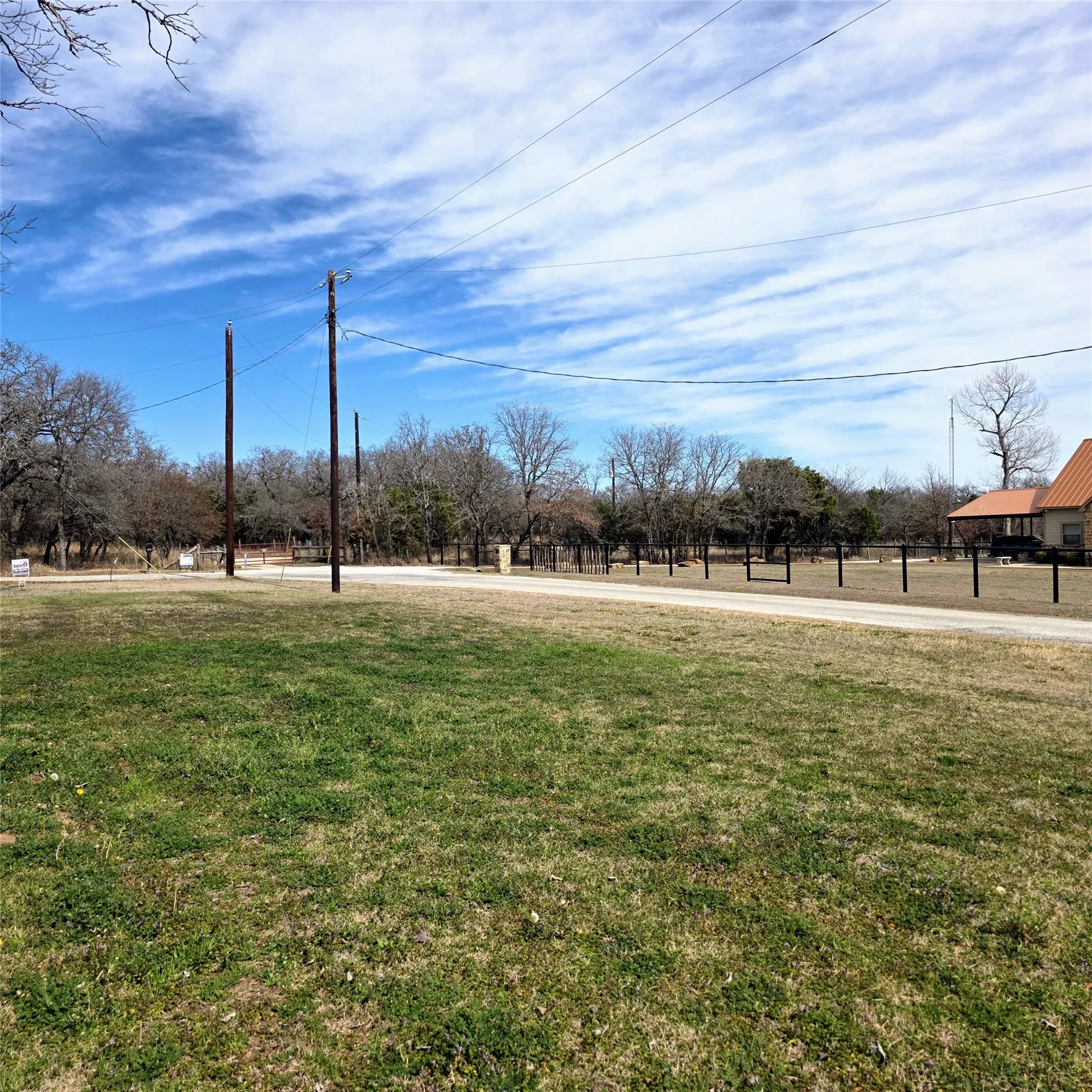 View of grassy yard