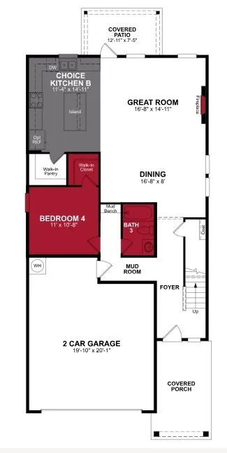 Beazer Homes Churchill Winecup Floorplan.
