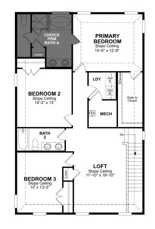 Beazer Homes Churchill Winecup Floorplan.