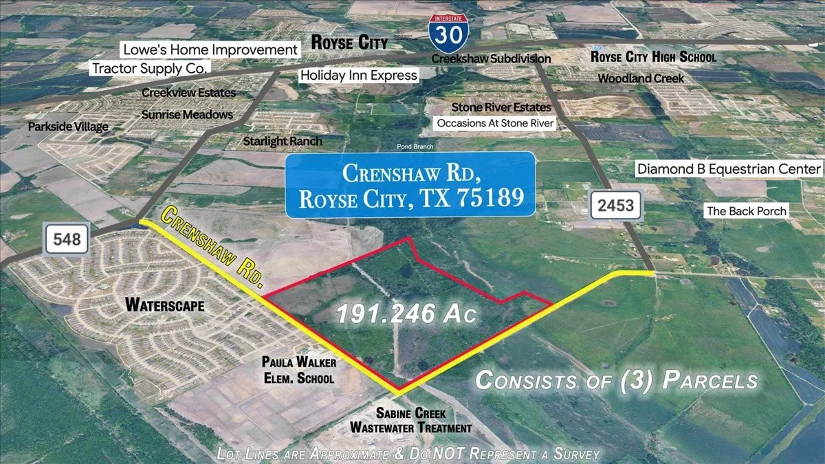 Unimproved Land For Sale in Rockwall County , TBD Crenshaw Road, Royse City, Texas 75189, 0, 0, Garage spaces, 0 Sqft, built in 0, Price $3,699,000, mls#21178257, Real Estate Agent in Royse City, Homes For Sale in Rockwall county, Homes For Sale in Royse City, Realtor in Royse City Texas, Real Estate Brokerage Independent Realty Texas, Luminita Cordes Realtor