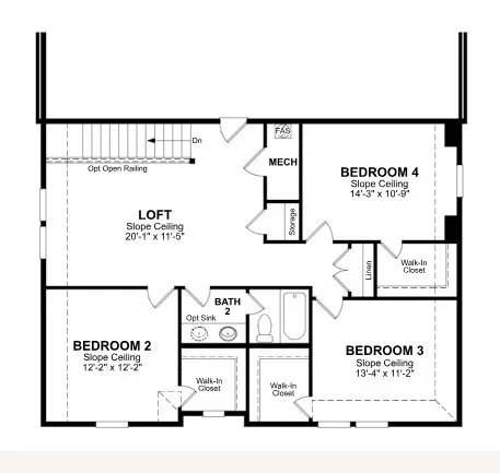 Beazer Homes Churchill Rainier Floorplan.