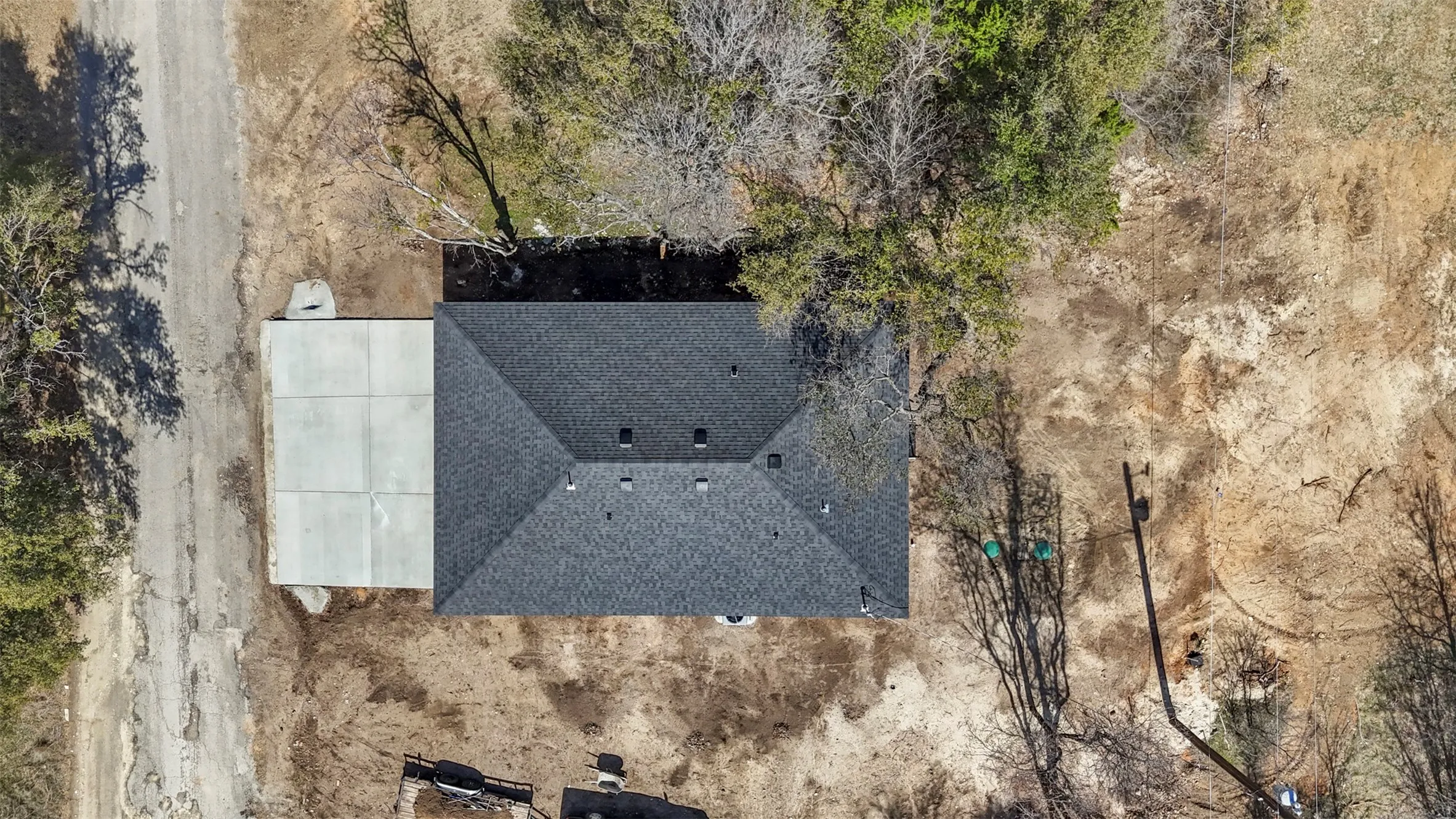 View from above of property
