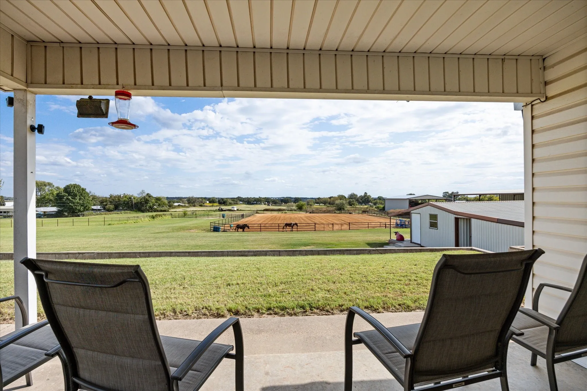 View of patio / terrace with a rural view