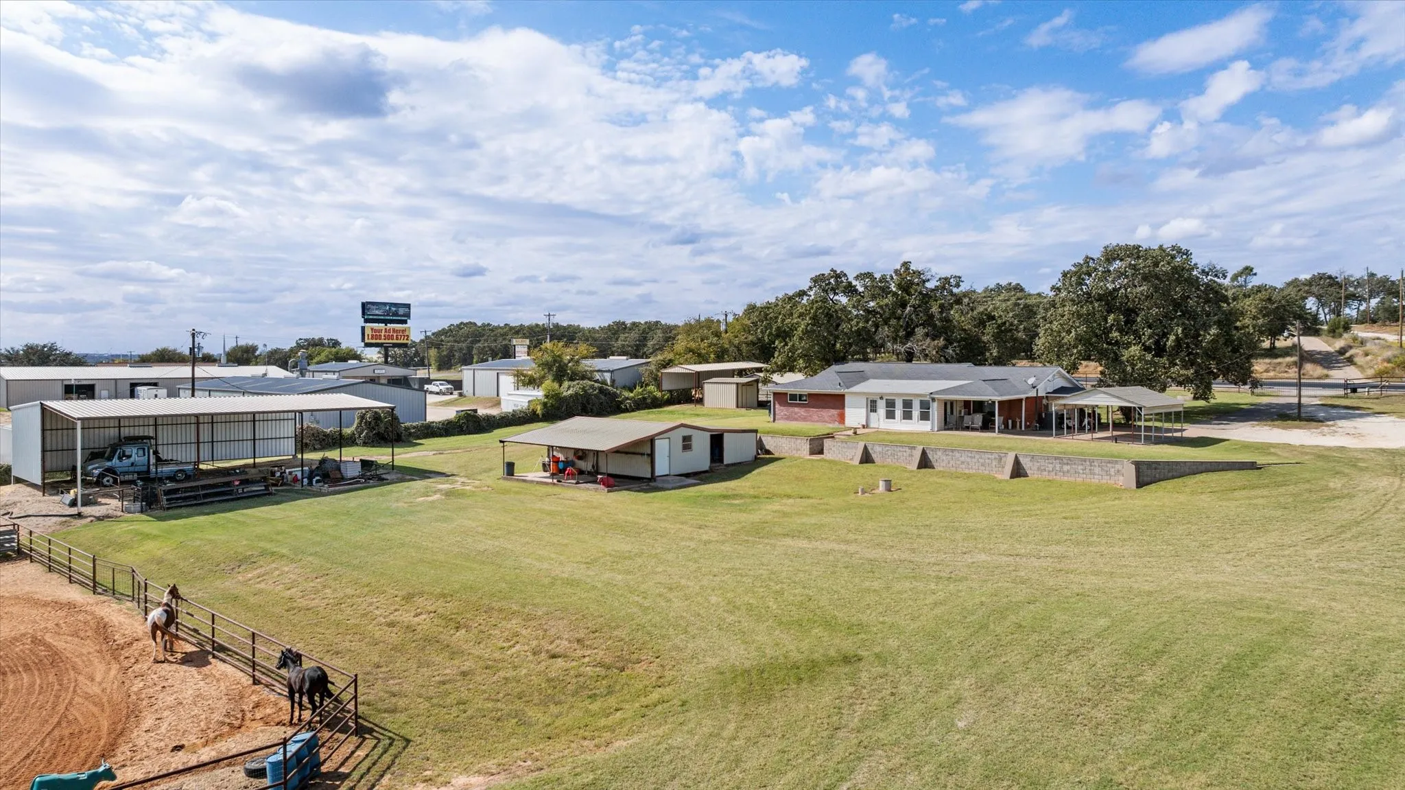 Birds eye view of property
