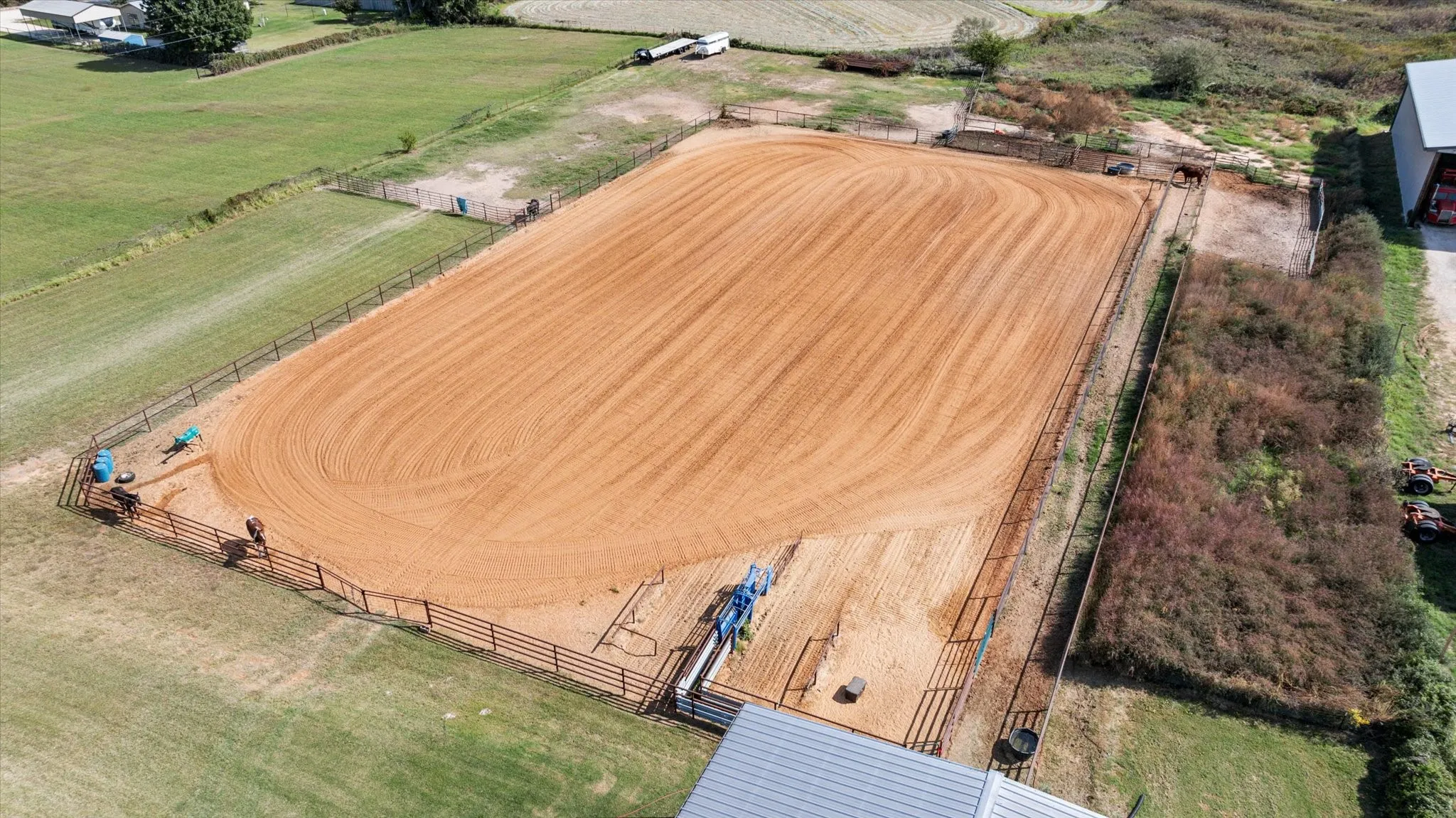 Aerial view with a rural view