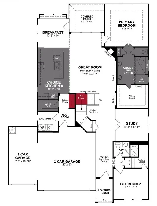 Beazer Homes Enclave at Legacy Hills Summerfield Floorplan.