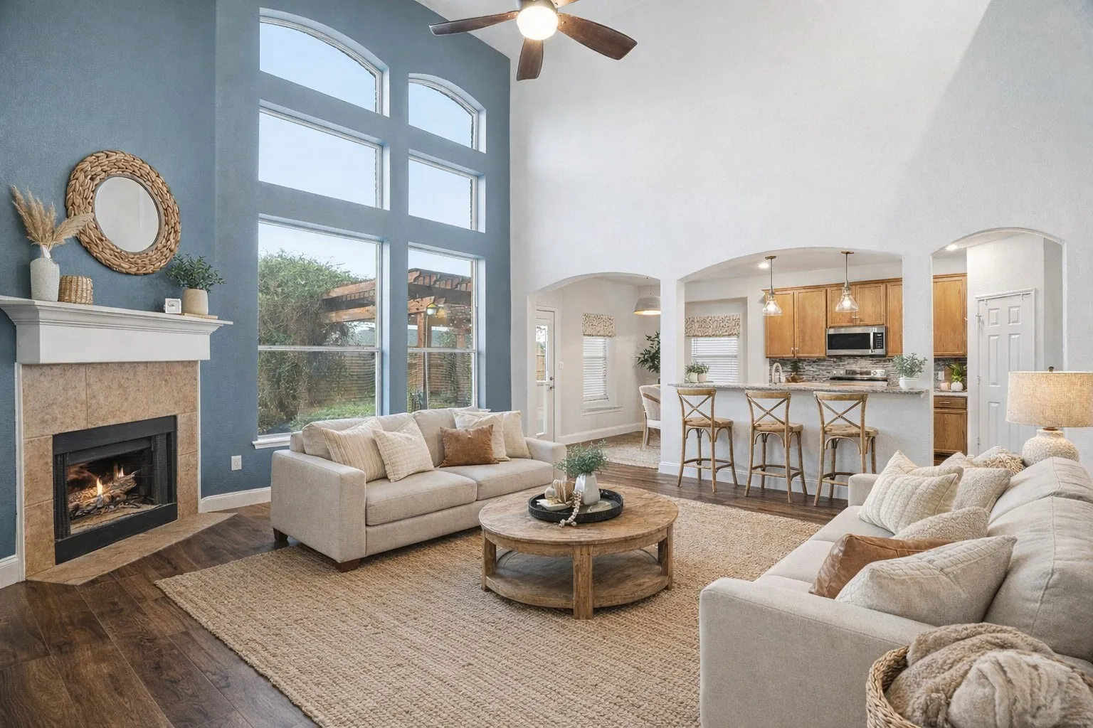 Staged for furniture placement ideas.