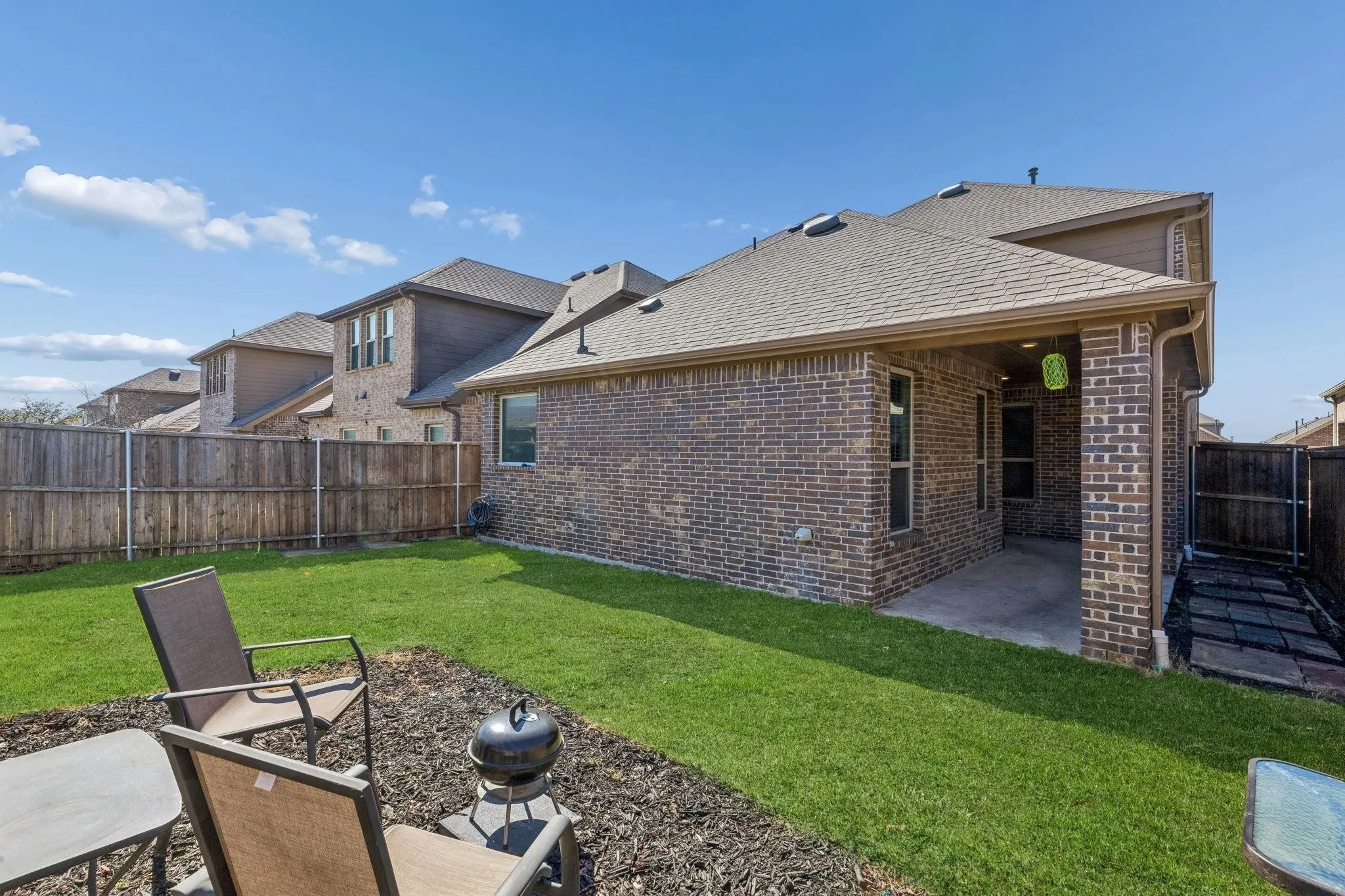 View of the yard and patio