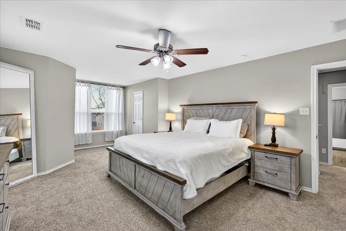 Spacious primary bedroom