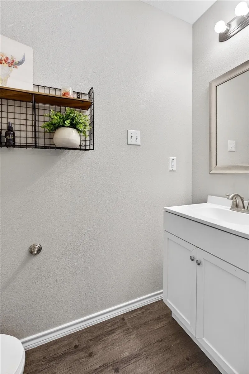 Powder bathroom located on the first floor