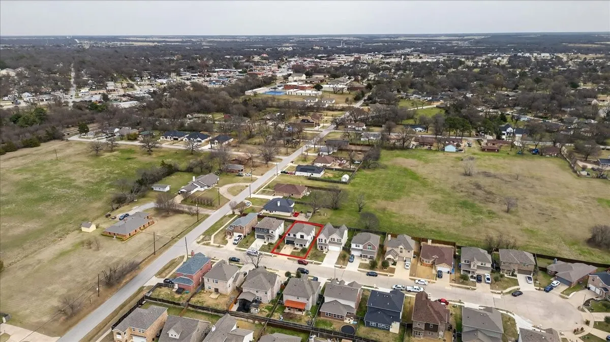 Aerial view of the area around the home