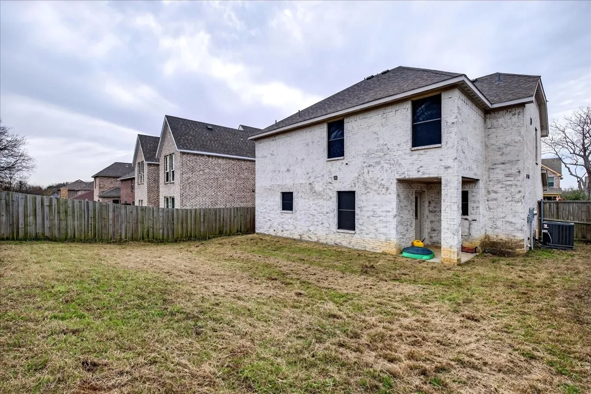 showing the back patio