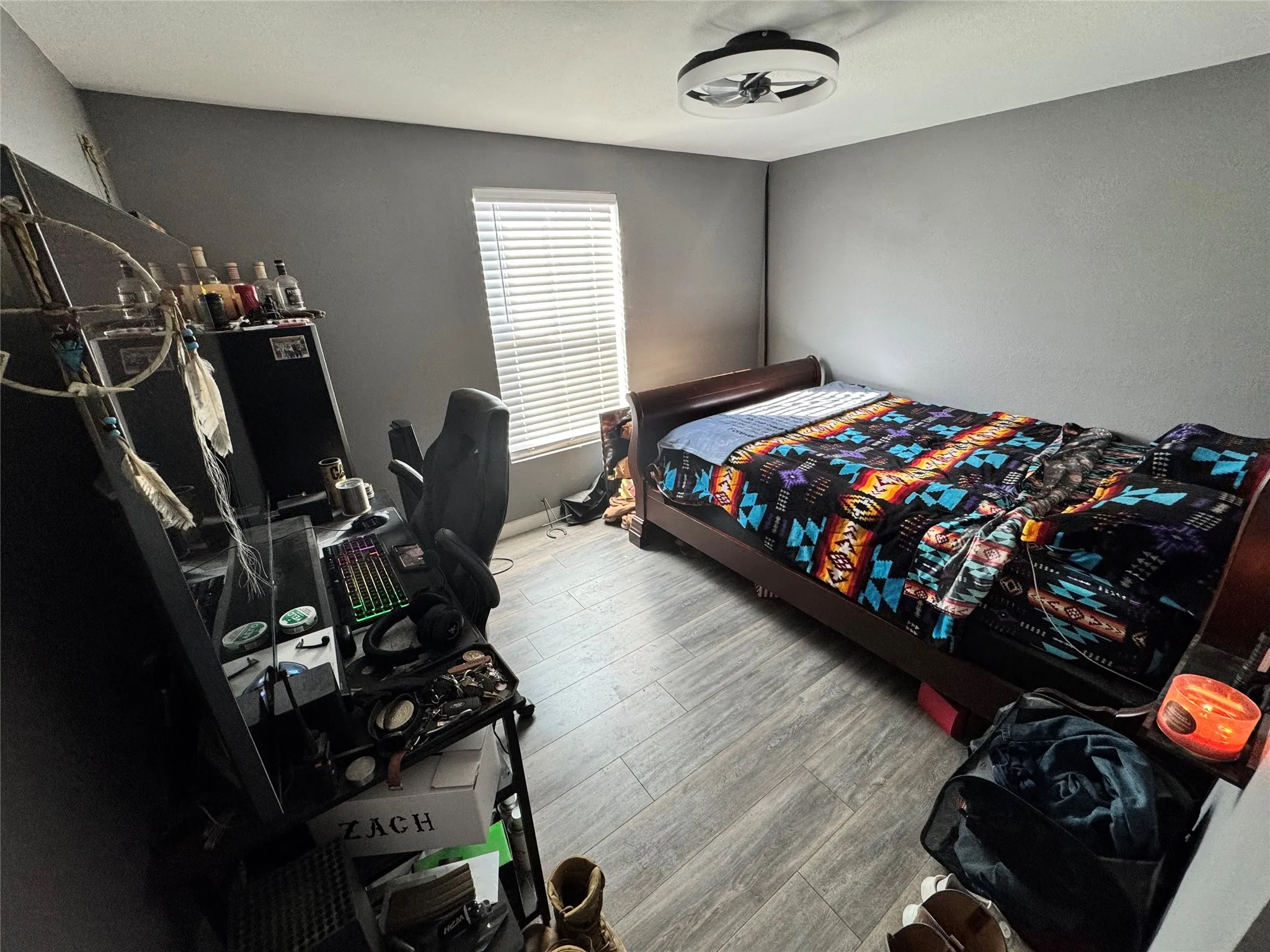 Bedroom #2 with wood- style flooring