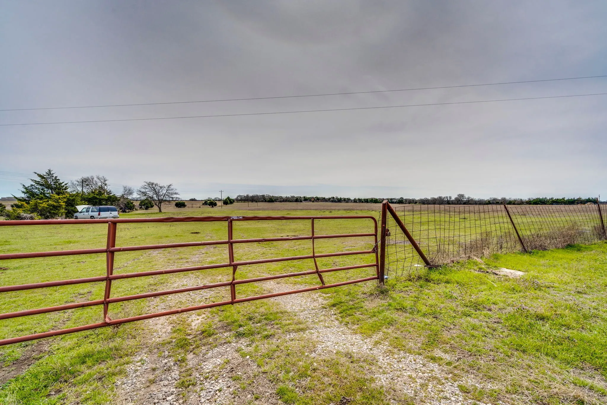 Gate with a view of countryside