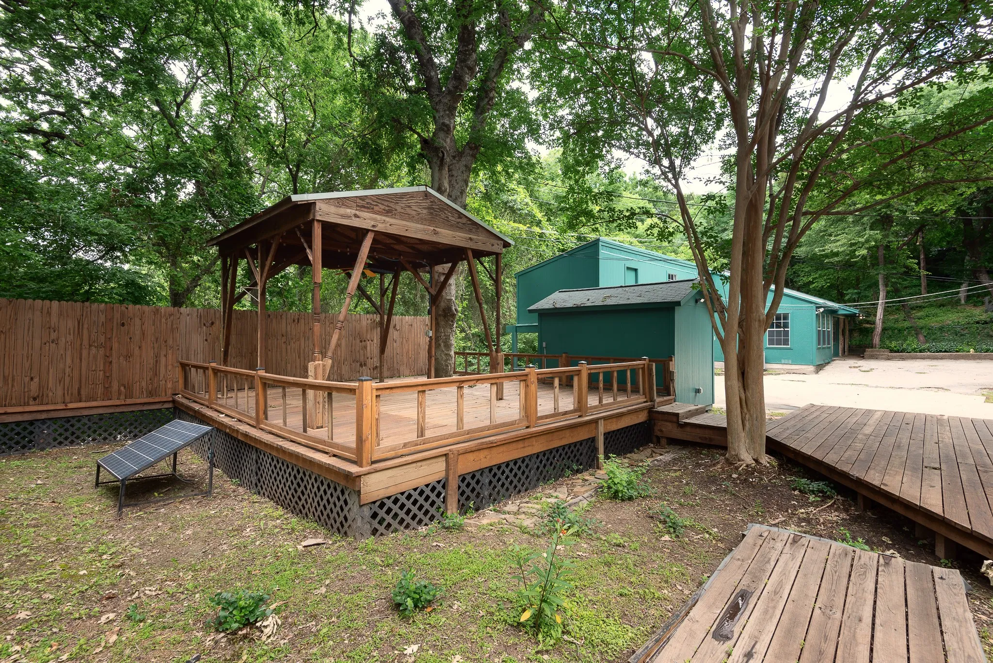 large multi level deck and gazebo
