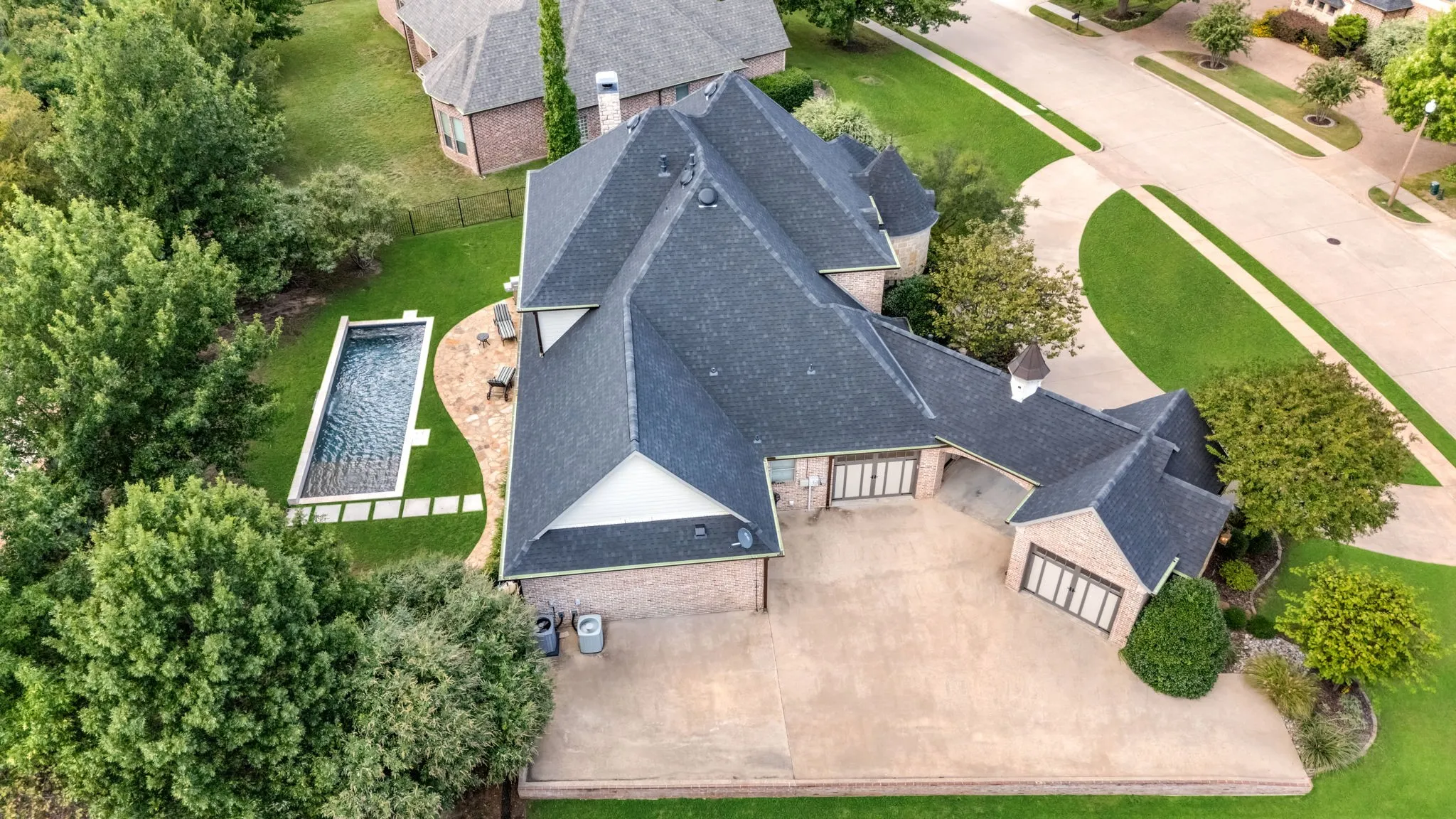 View from above of property