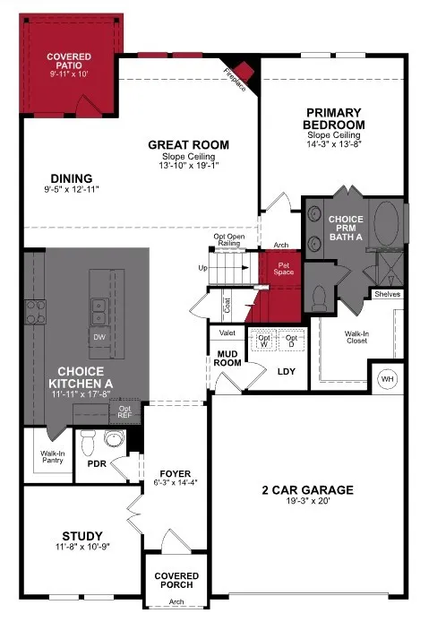 Beazer Homes Lake Pointe at Paloma Creek Cascade Floorplan.