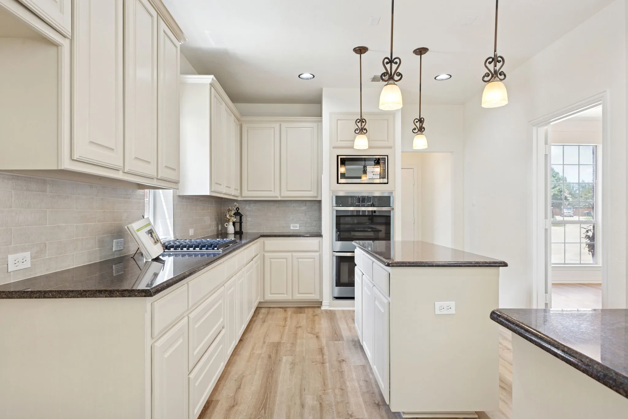Look at all that counter space and BRAND new appliances.