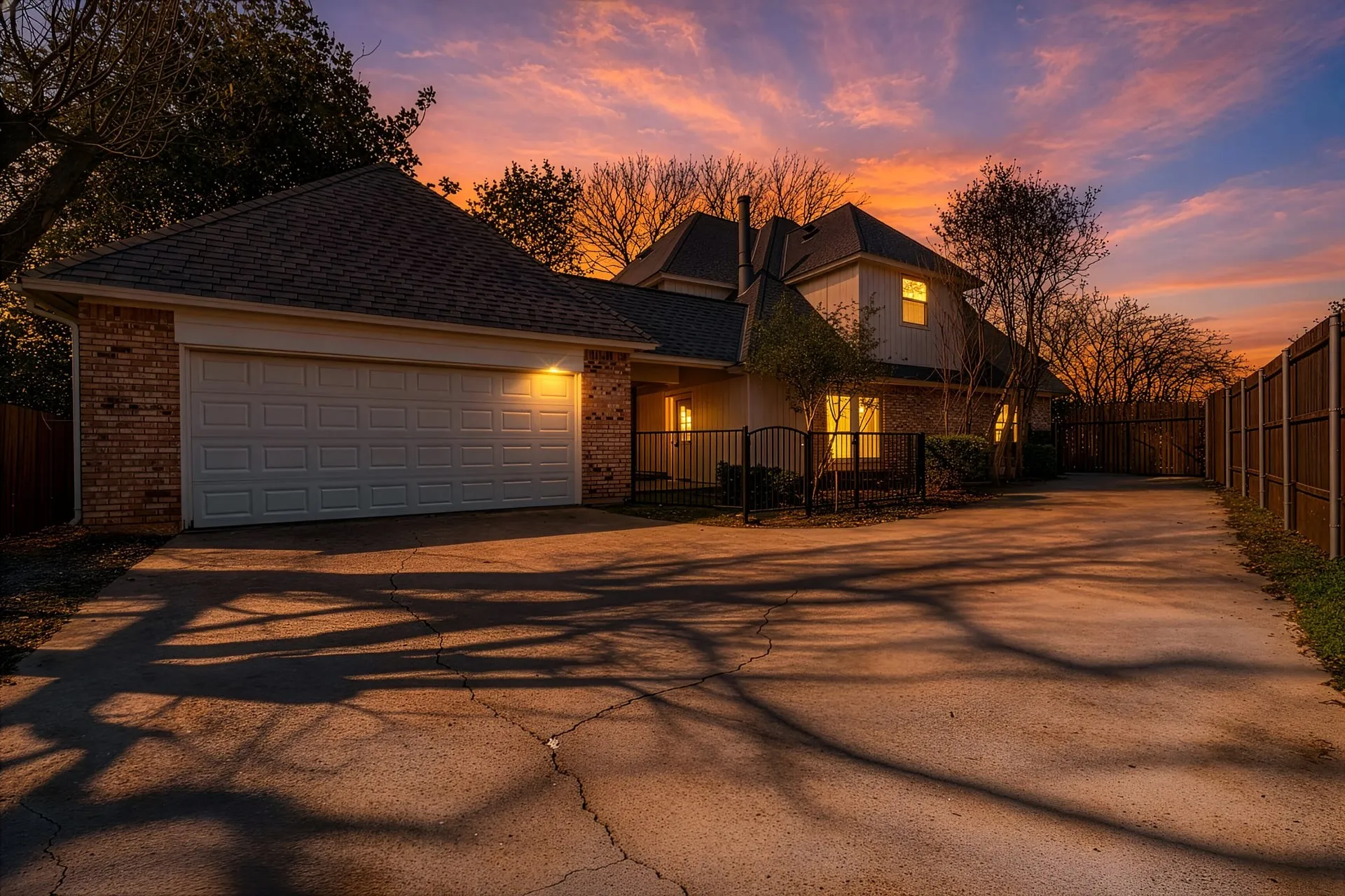 Two Car Garage with Lon Driveway