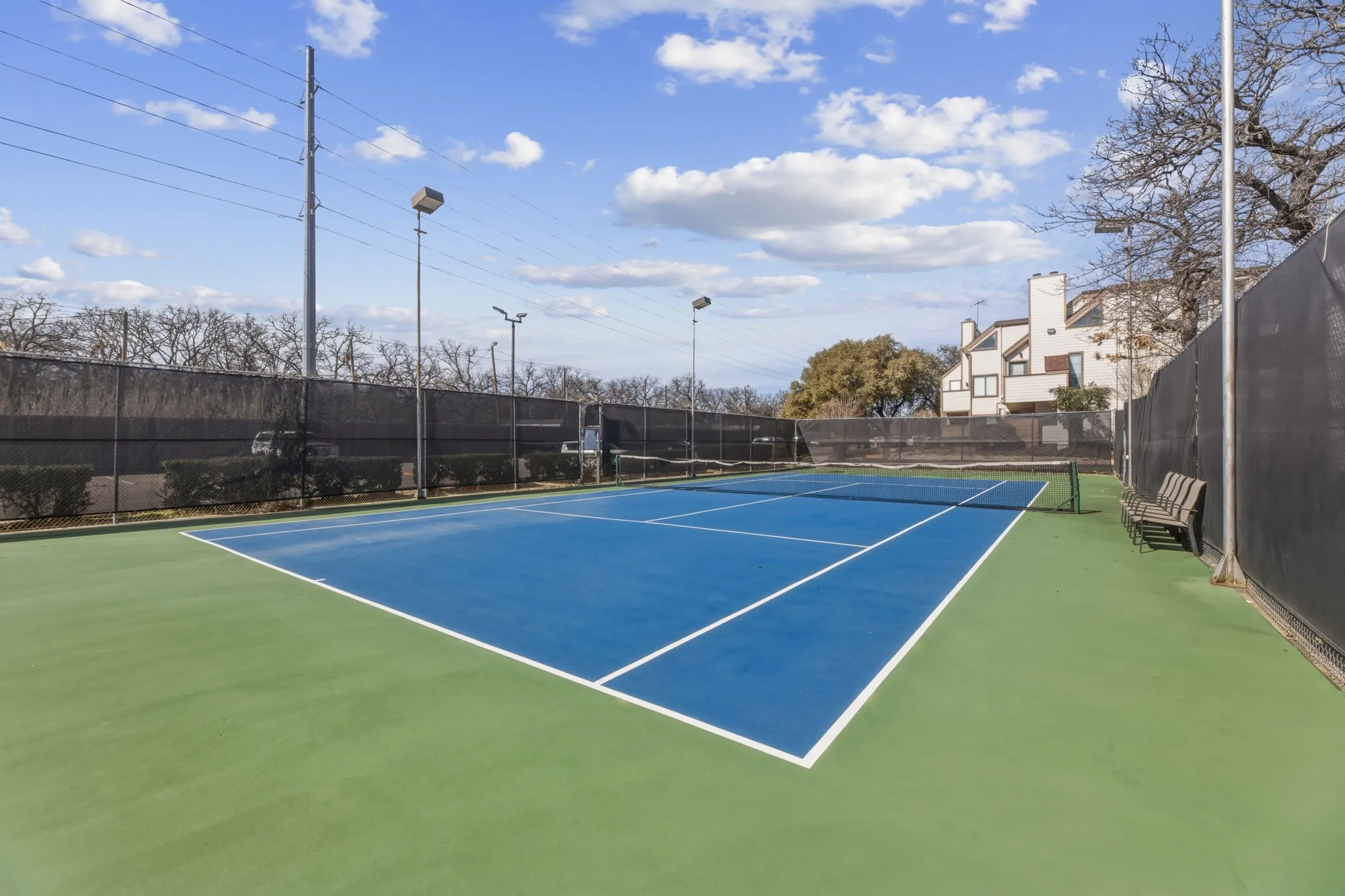 View of tennis court