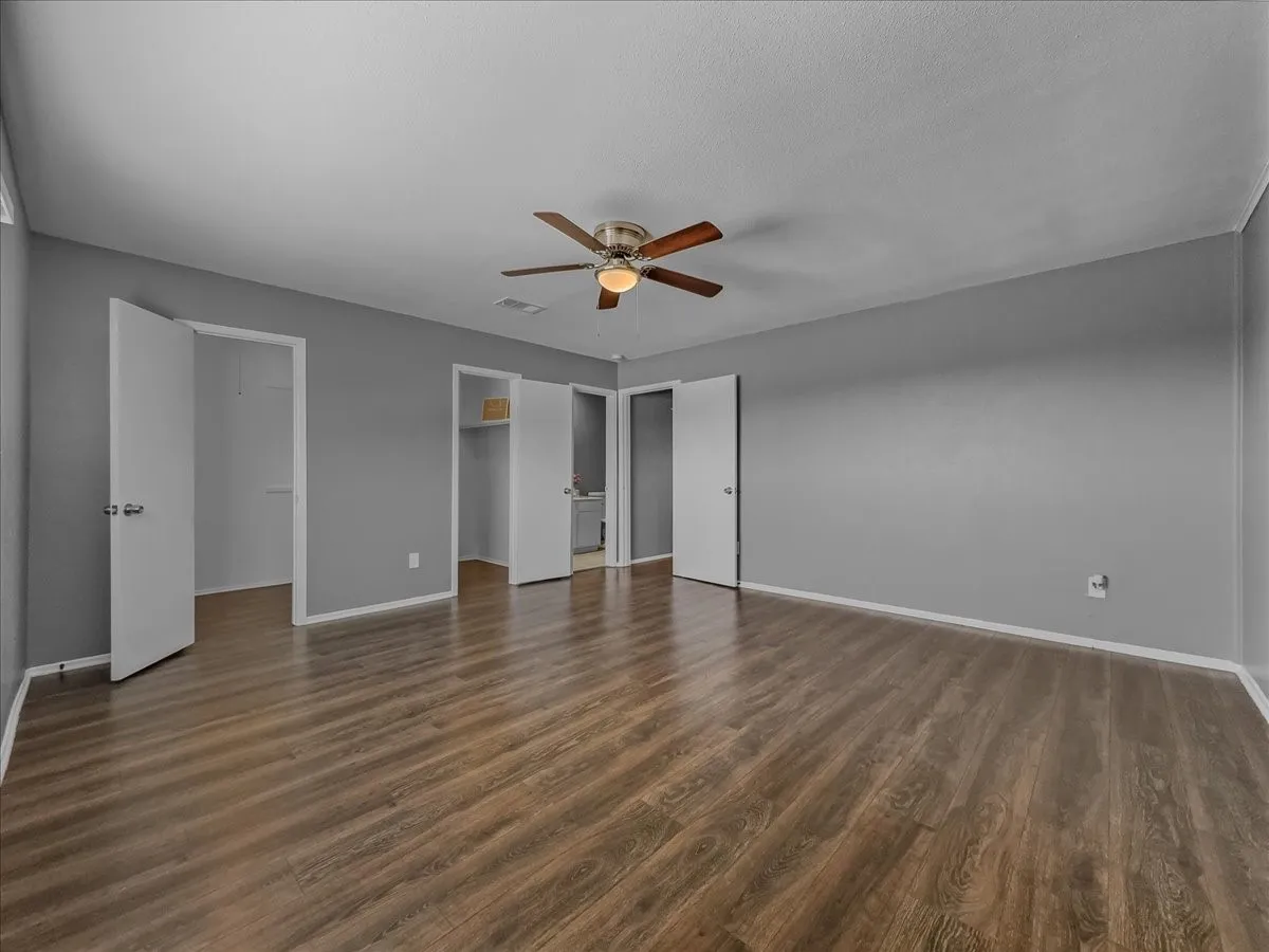Upstairs with walk in closet