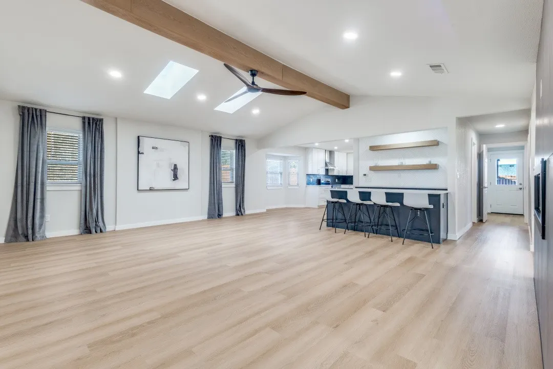 Bar for entertaining friends and family  Even room for a small frig