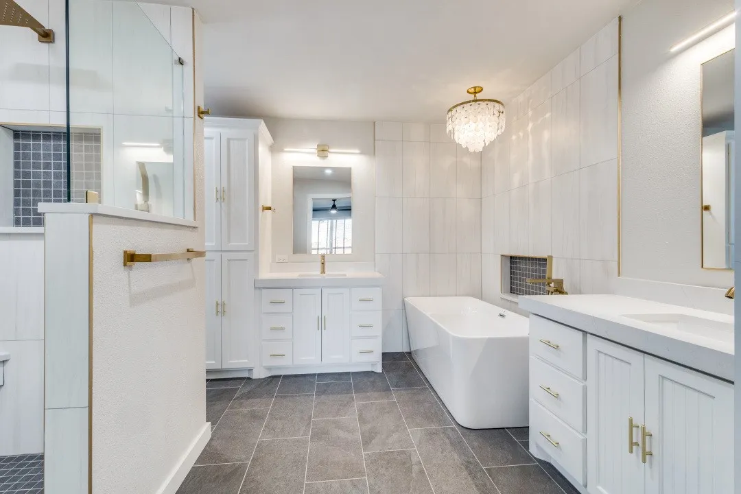 Soaking tub and large shower