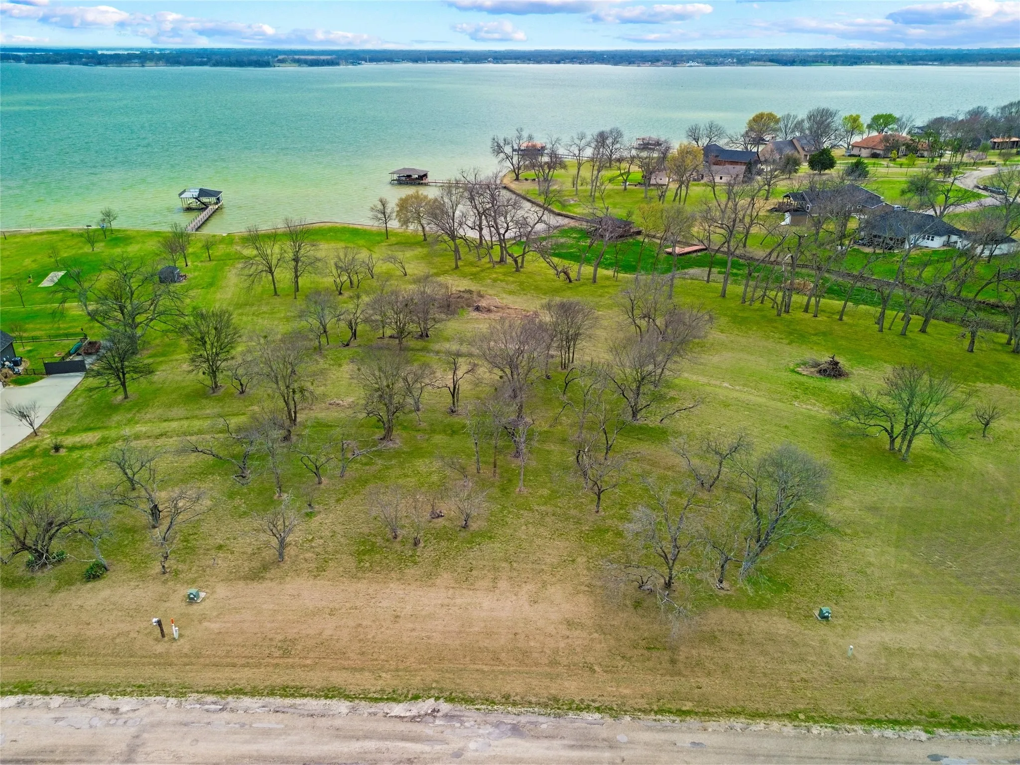 Bird's eye view of a large body of water