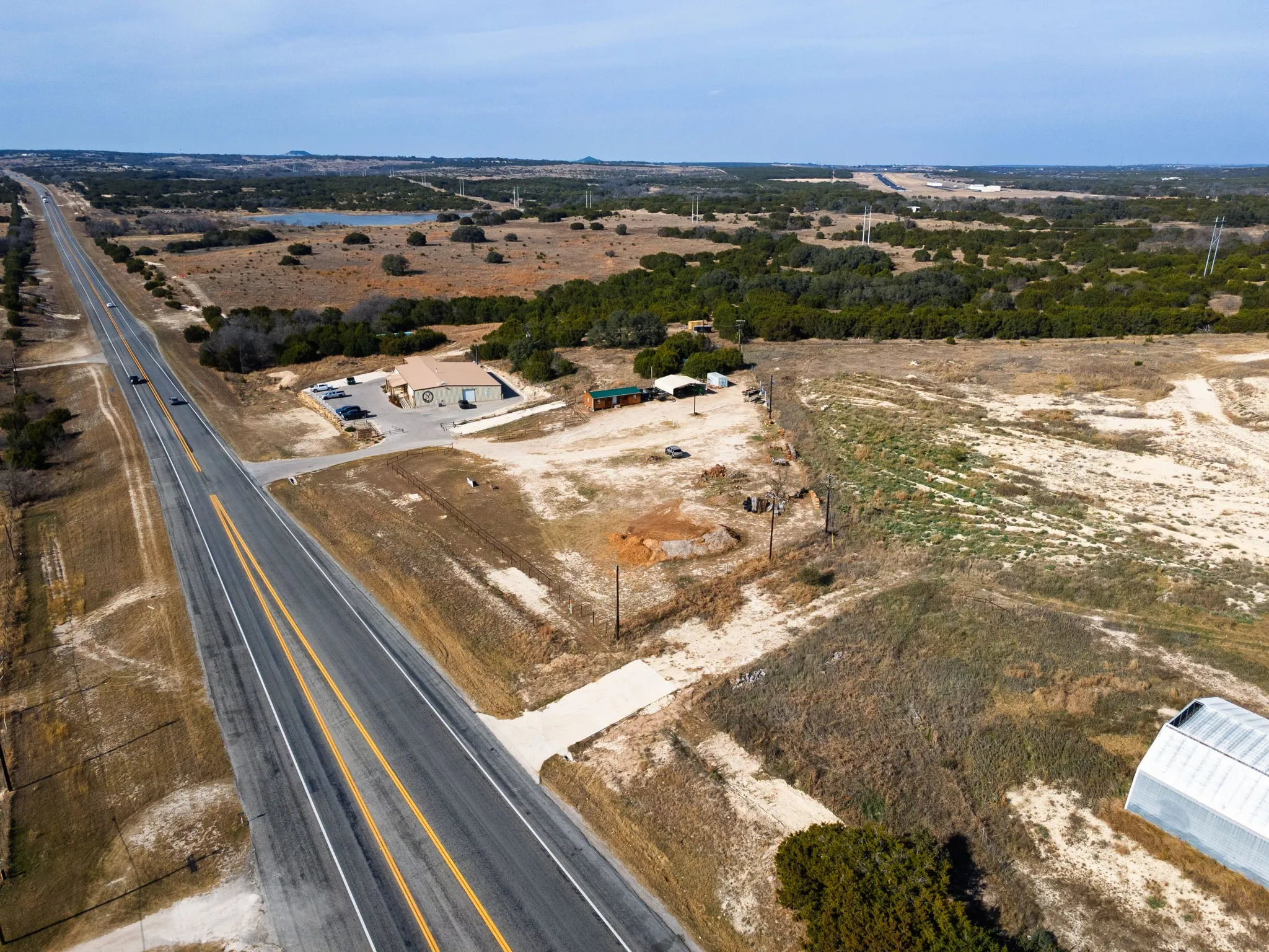 Aerial view of property's location