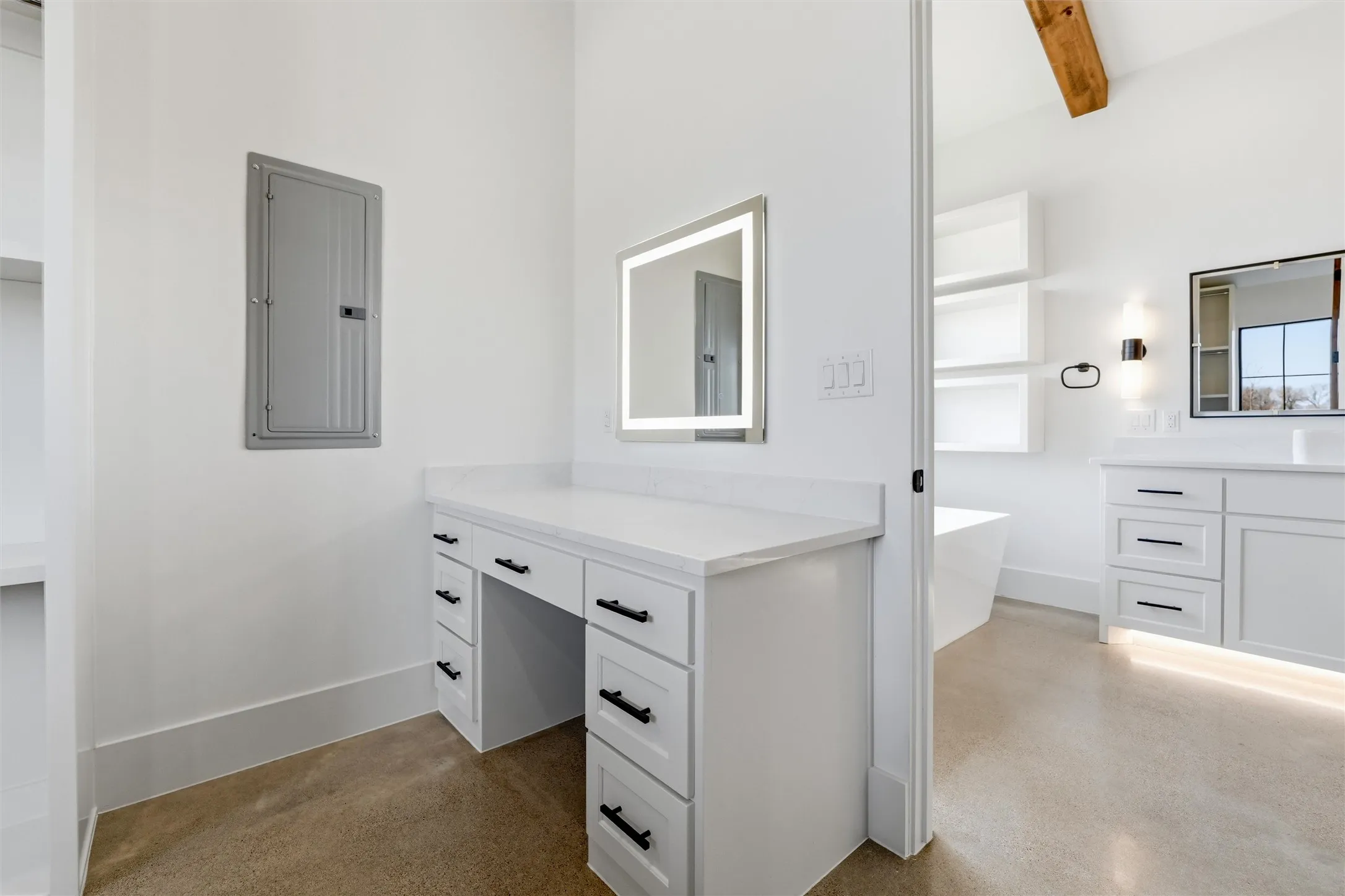 Vanity in closet