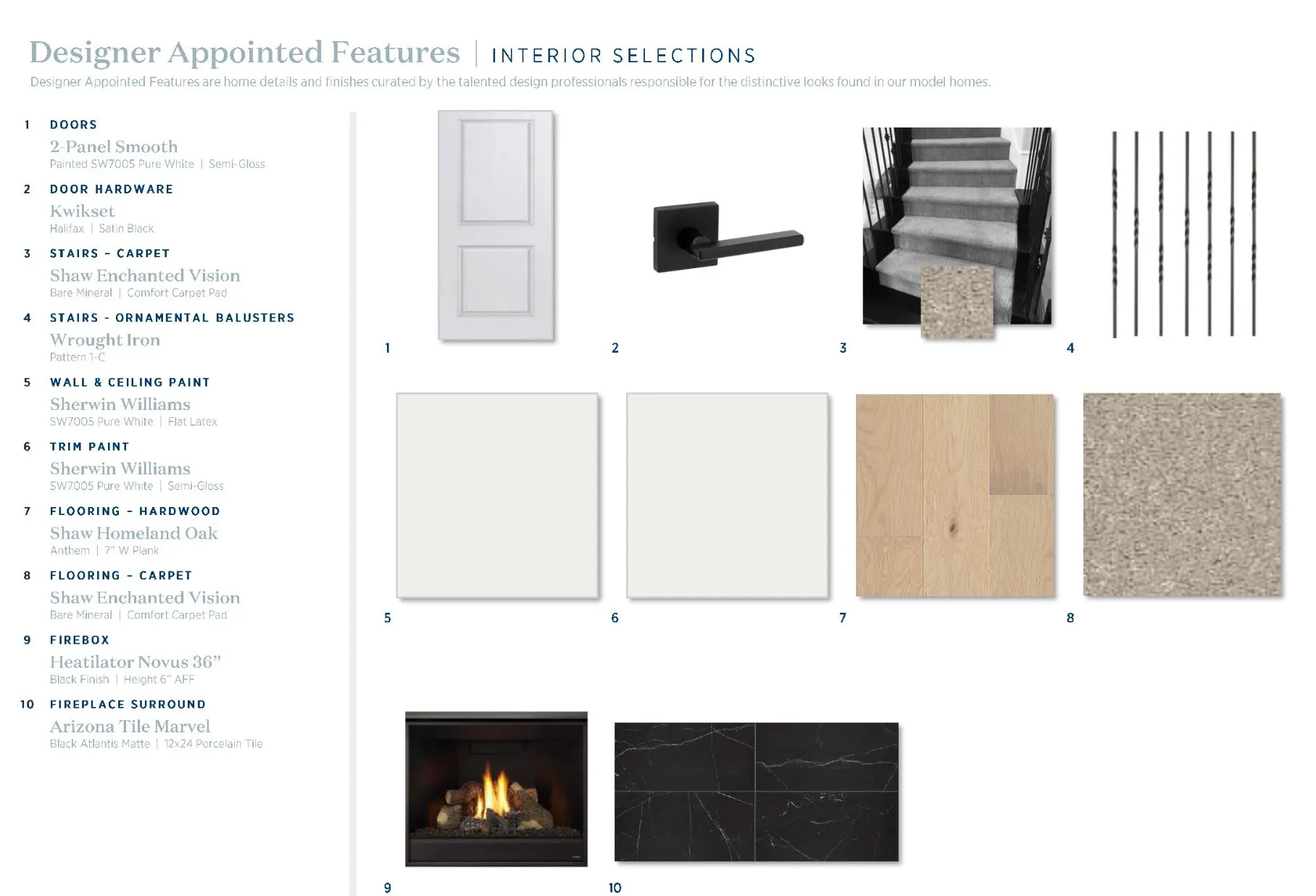 Ridgehaven Transitional- Interior Selections
