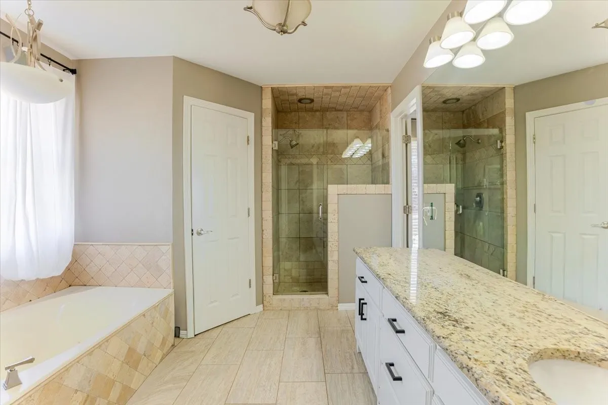 Completely remodeled shower.