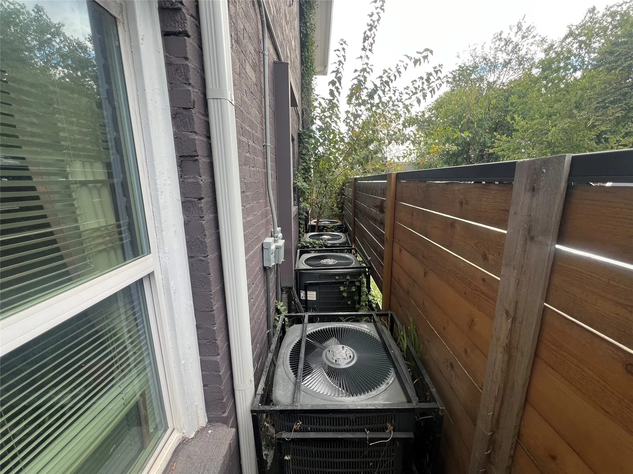 Exterior view of a central AC unit