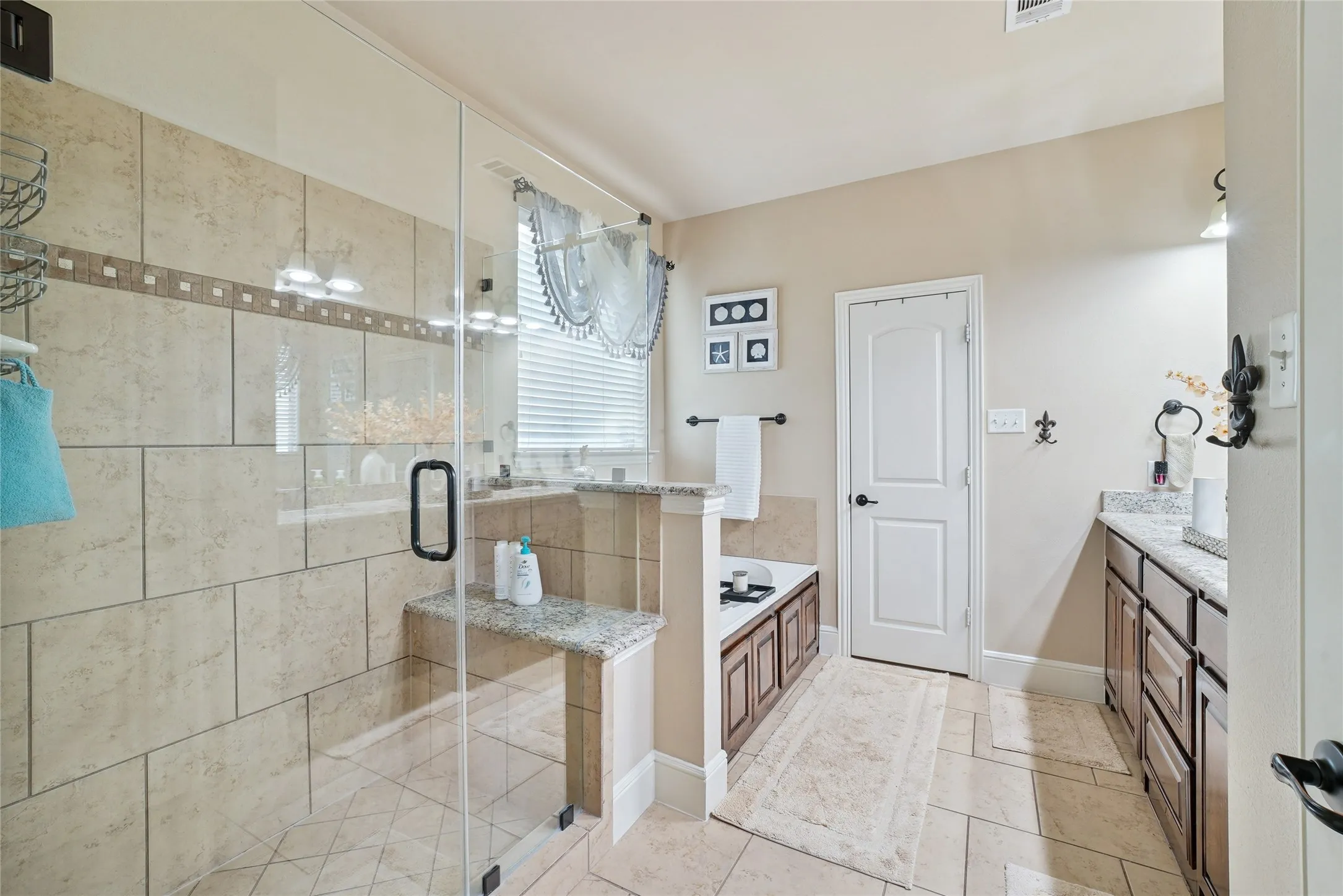 Primary Bath with standing Shower.