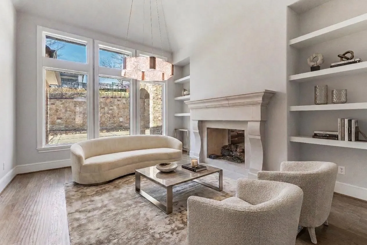 Keeping Room is ideal for entertaining.  See-through fireplace shared with main Family Room.  VIRTUALLY STAGED