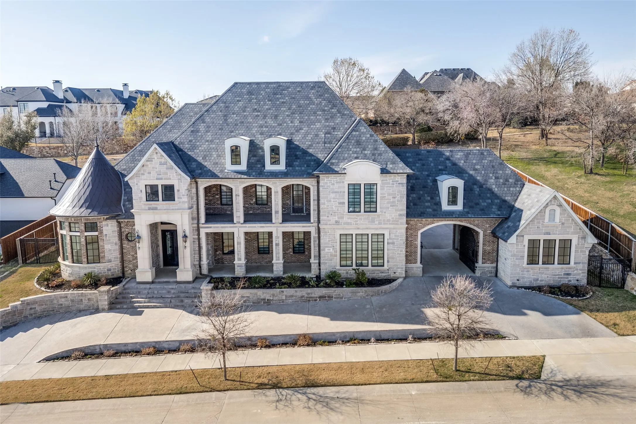 Bird's eye view of this magnificent estate home!