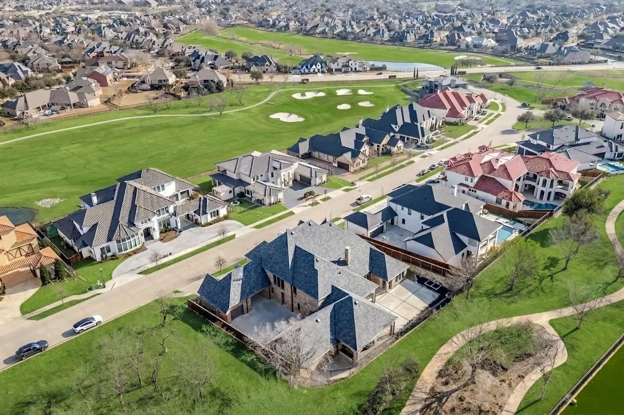 Amazing location with walking trails behind and Castle Hills Golf Club course across the street!  Grass virtually greened.