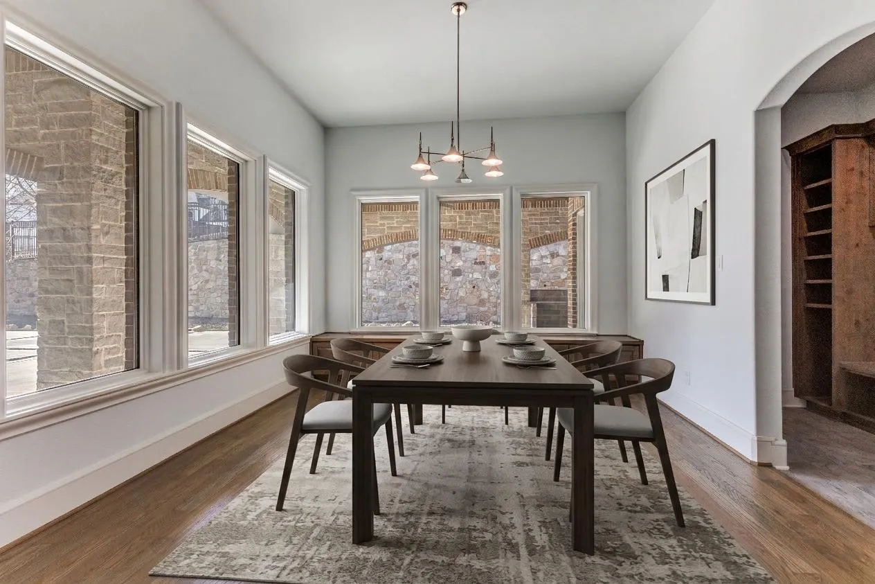 Dining area is perfectly sized for any table.  VIRTUALLY STAGED