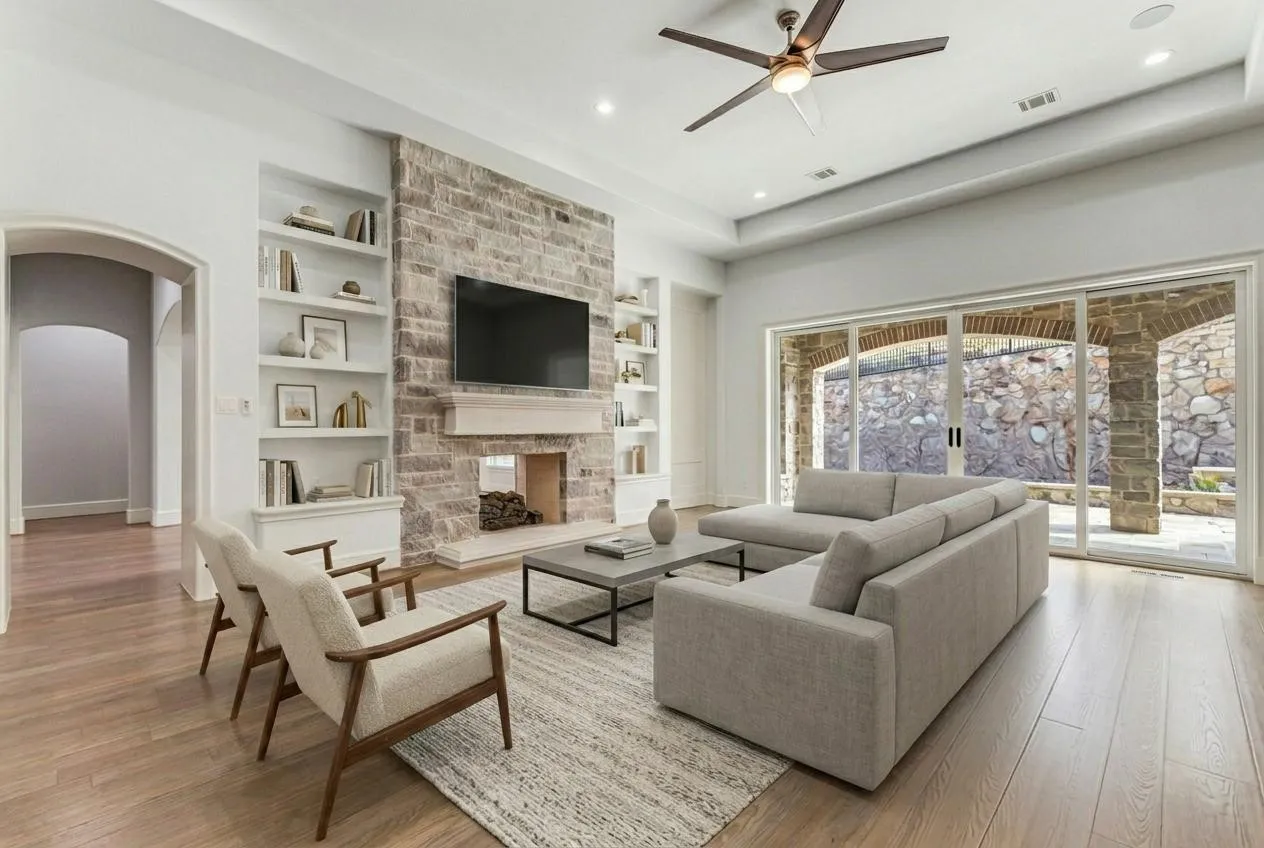 Family Room is the heart of this amazing home!  VIRTUALLY STAGED