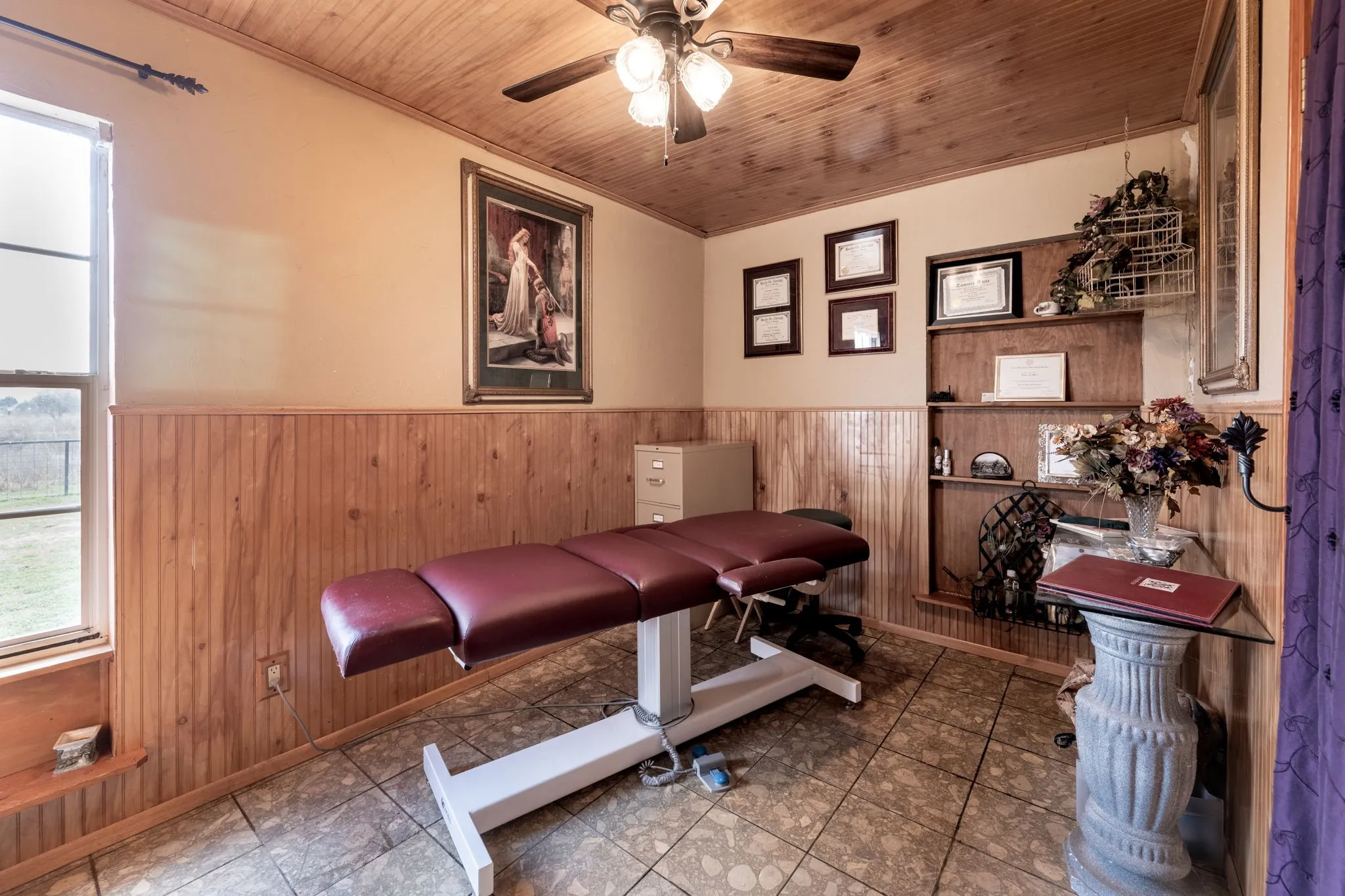 This room is nicely tucked away next to the Family Room. Great office or flex space.