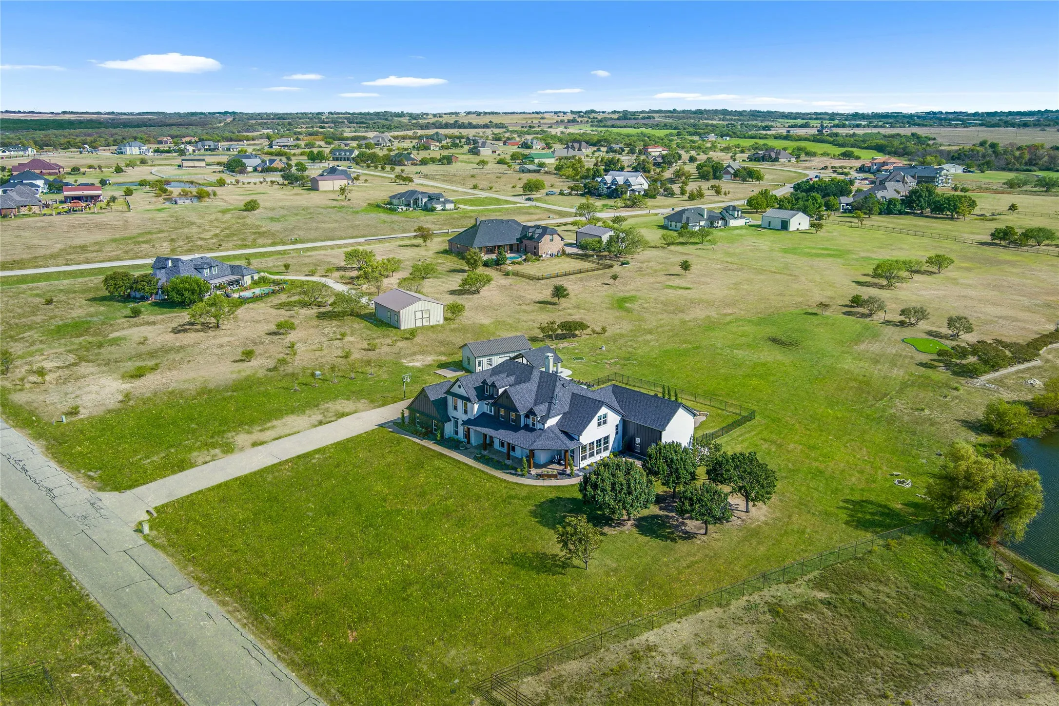 View from above of property