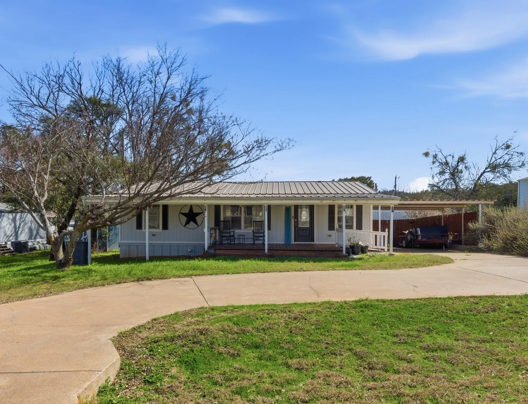 Front of house from the circular drive