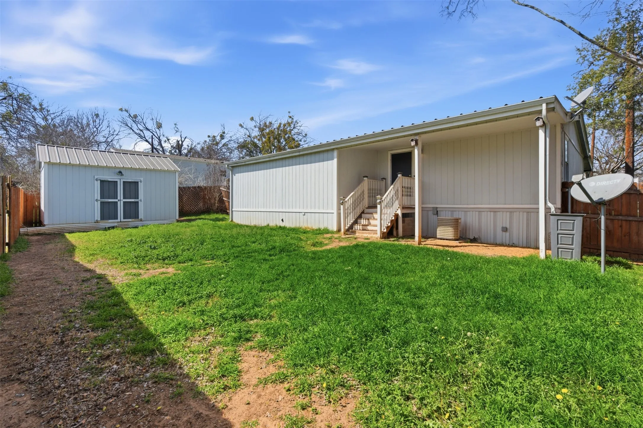 Back yard. Workshop shown