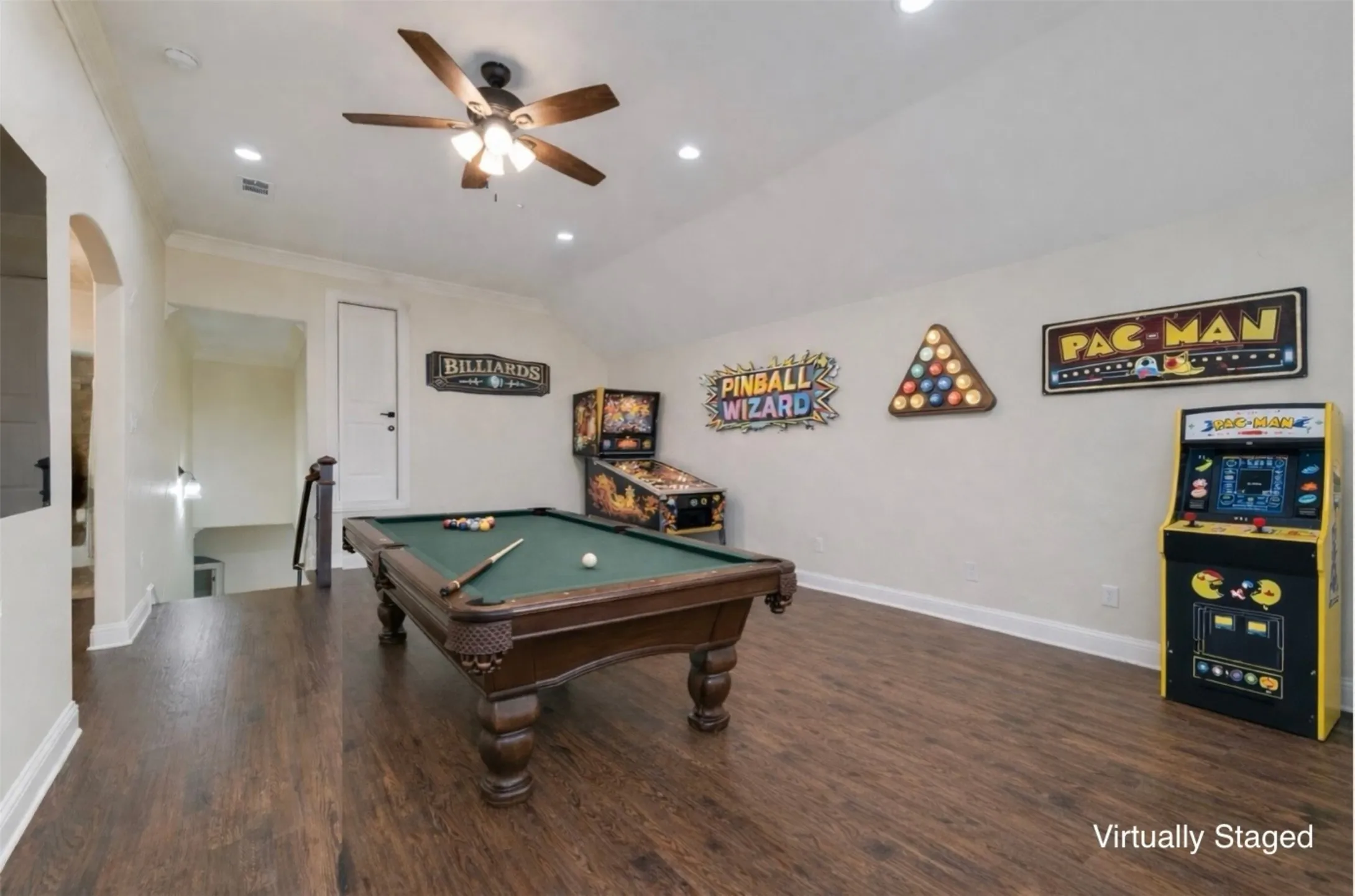 Gameroom upstairs. Perfect for an additional and private living room for the upstairs bed & bath.