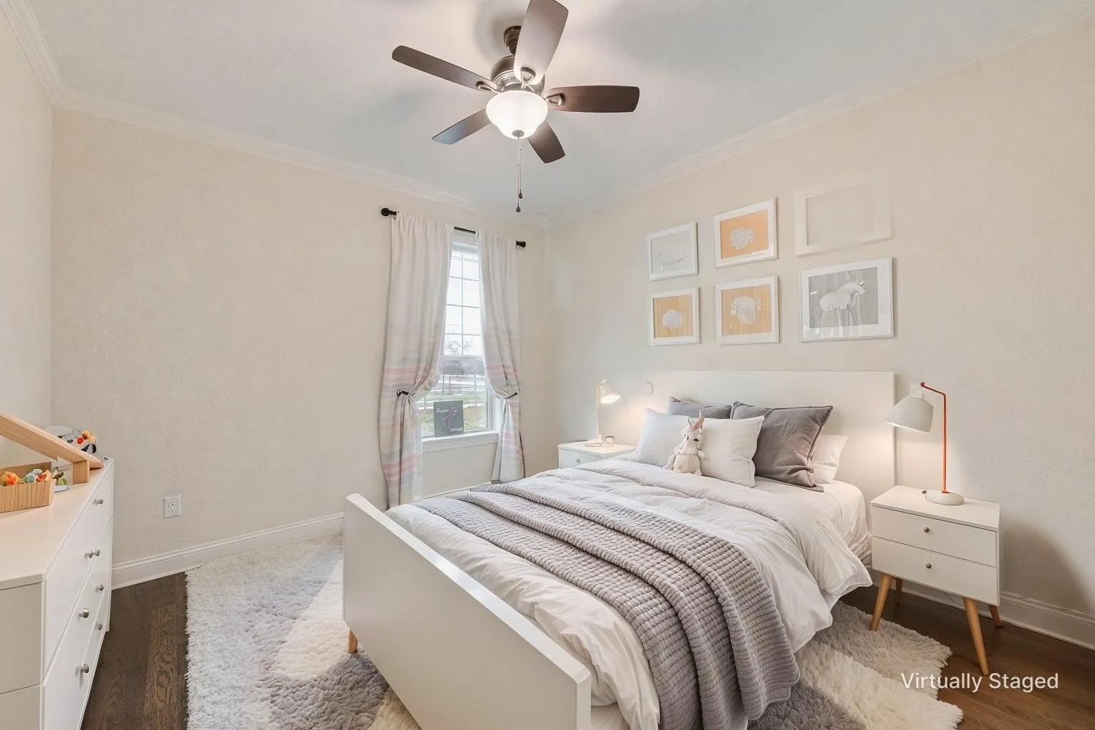 1 of 3 secondary bedrooms downstairs.