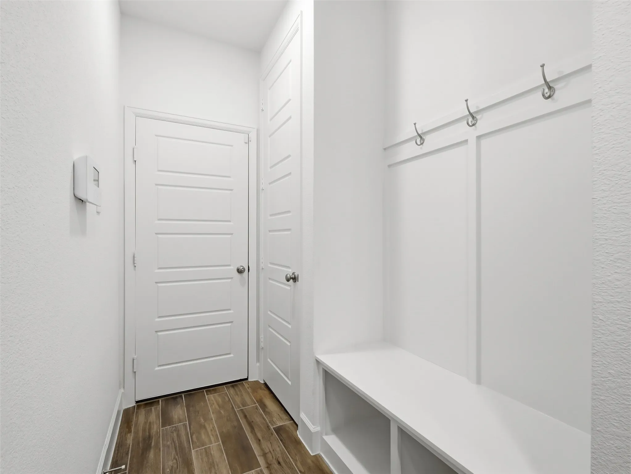 Nifty mudroom allows for maximum organization!