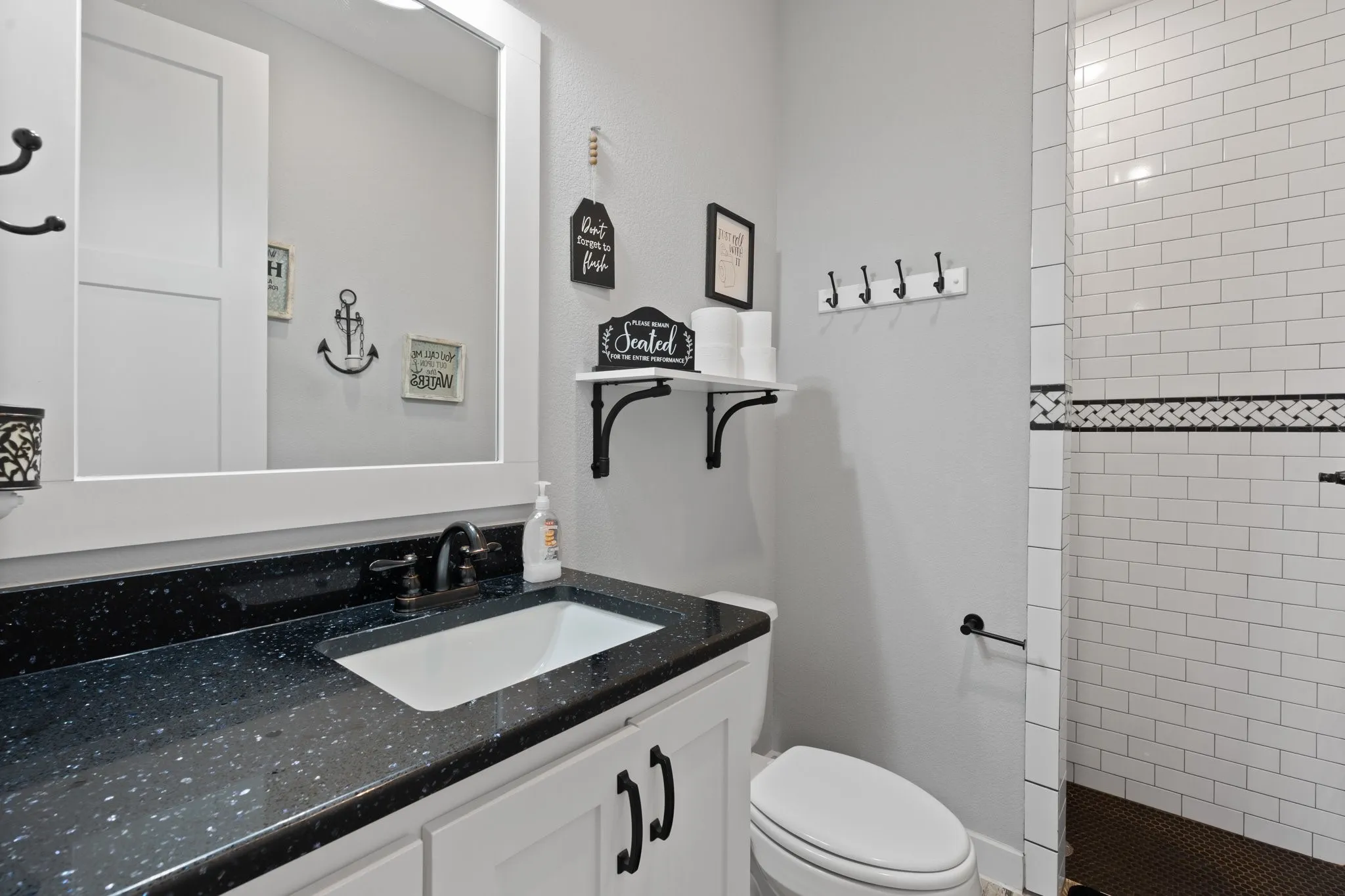 Guest bath with walk in shower