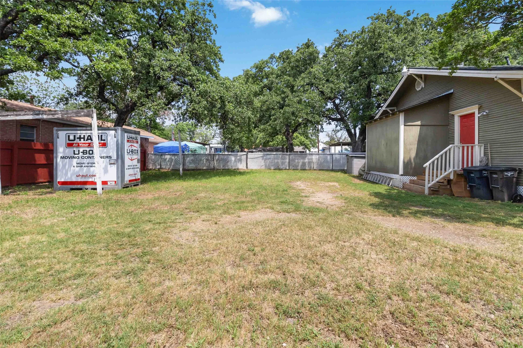 View of fenced yard